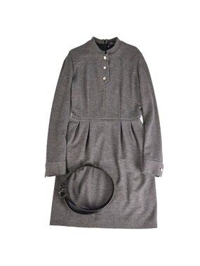 Gucci Dress Leather Belt Wool Top
